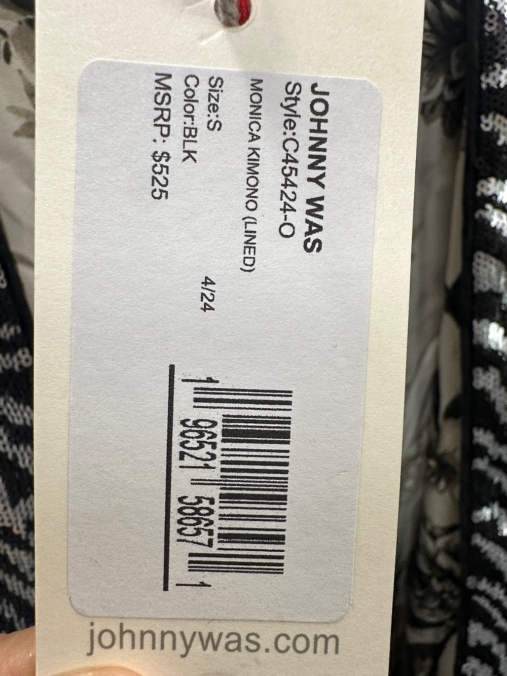 NEW Johnny Was Monica Kimono Sequin Tiger Floral Embroidery Black Jacquard Small - Picture 14 of 14